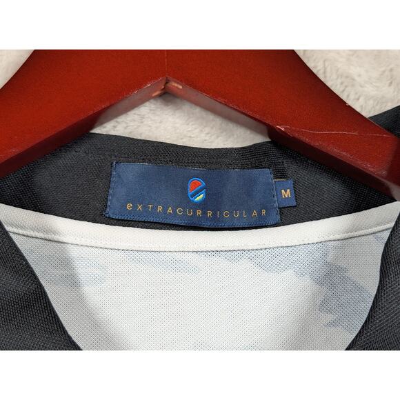 Extracurricular Shirt Mens Medium Performance Golf Polo Gray Black White Camo - Picture 3 of 6